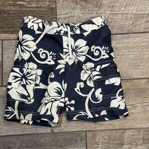 Old Navy Navy and White Swim Trunks